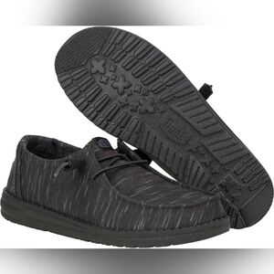 Womens Heathered Midnight Hey Dude Slip Ons